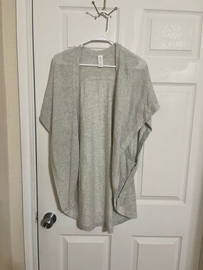 lululemon athletica Open-Knit Light Gray Sweater Vest